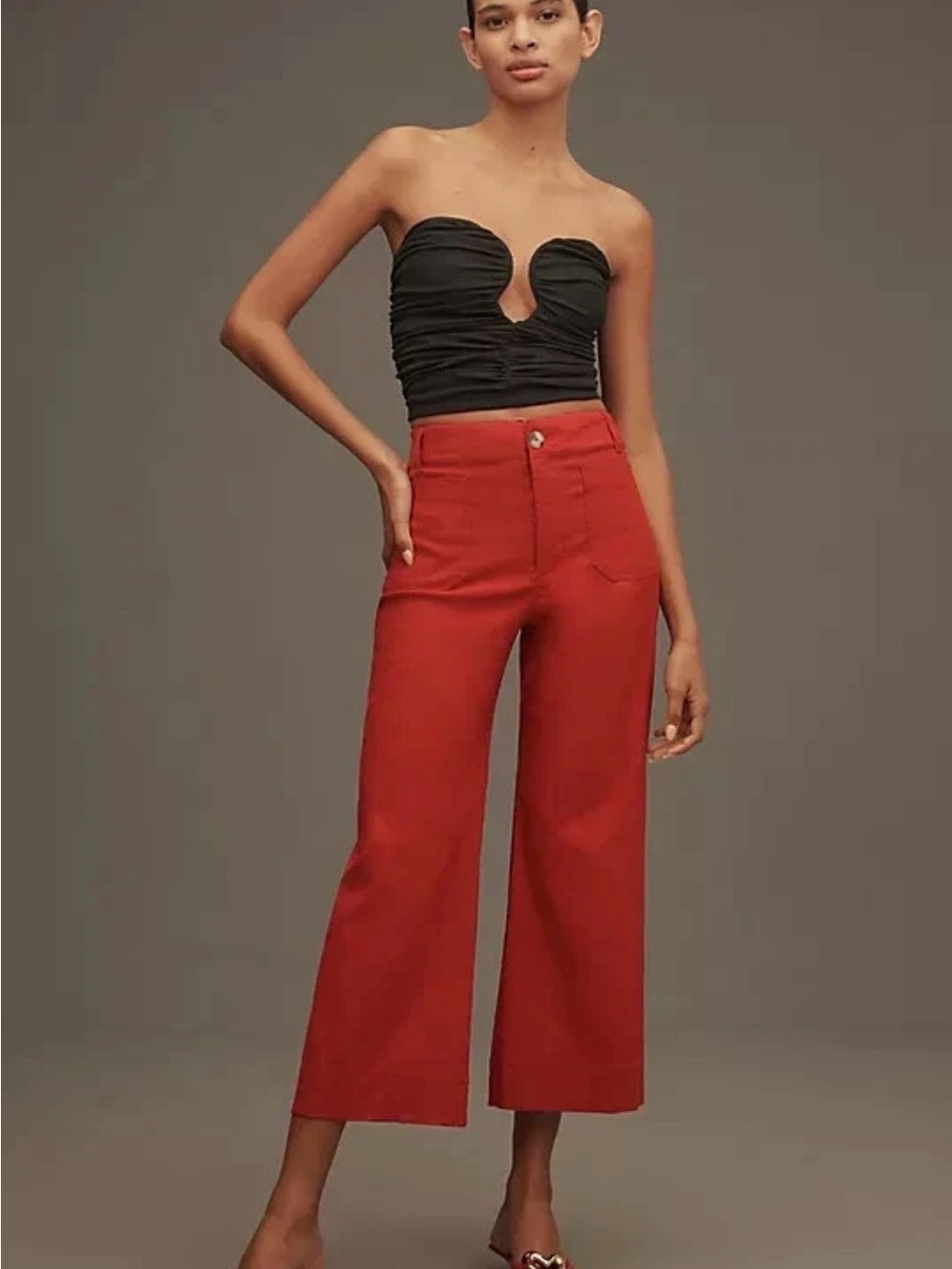 Anthropologie Maeve The Colette Wide leg cropped